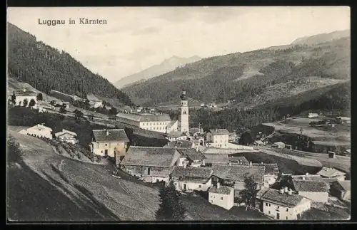 AK Luggau in Kärnten, Ortsansicht mit Umgebung