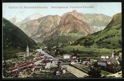 AK Pontebba, Reichsgrenze Pontebba-Pontafel