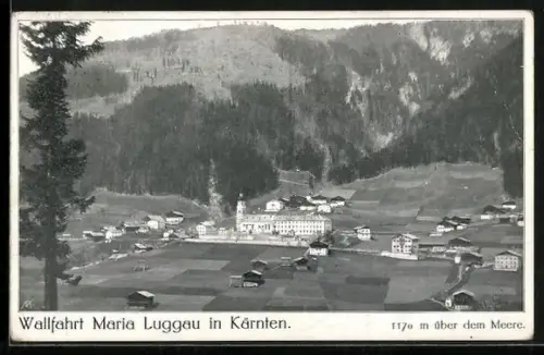 AK Maria Luggau in Kärnten, Ortsansicht aus der Vogelschau