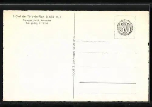 AK Val-de-Ruz, Hotel Tete-de-Ran
