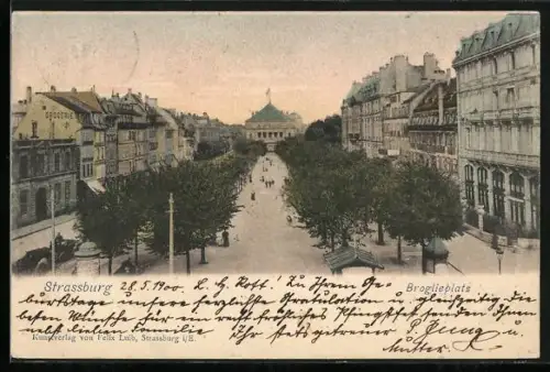 AK Strassburg, Broglieplatz / Place Broglie