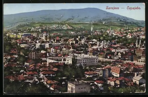AK Sarajevo, Gesamtansicht der Stadt