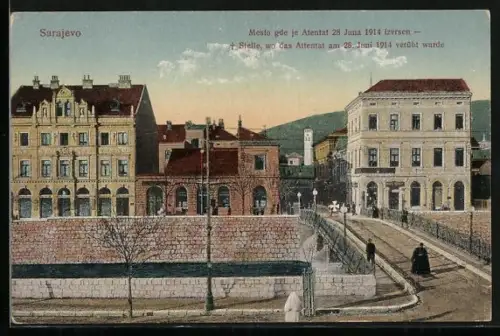 AK Sarajewo, Mesto gde je Atentat 28 Juna 1914 izvrsen