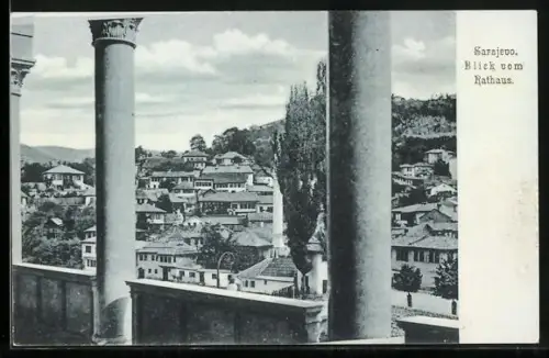 AK Sarajevo, Blick vom Rathaus