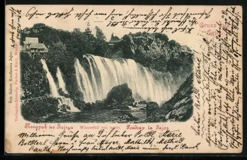 AK Jajce, Wasserfall von unten