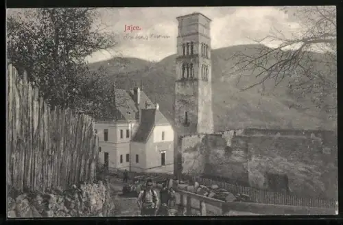 AK Jajce, Blick auf den alten Glockenturm