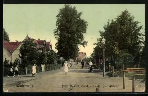 AK Winterswijk, Prins Hendrik straat met cafe Boer-Balink