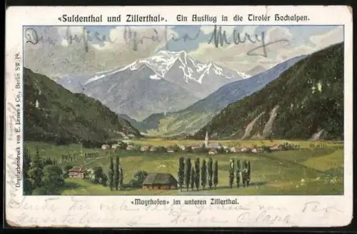 Künstler-AK Mayrhofen, Panorama