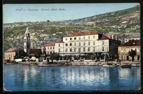 AK Gruz / Gravosa, Grand Hotel Petka, Dampfer