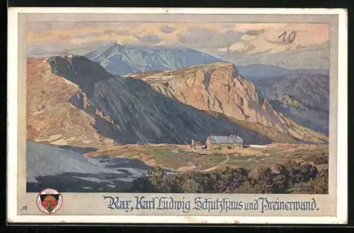 AK Deutscher Schulverein NR. 523: Karl Ludwig Schutzhaus und Preinerwand