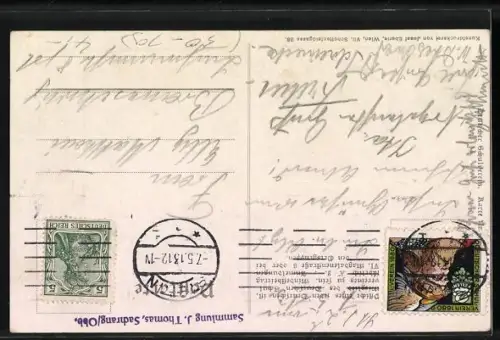 AK Deutscher Schulverein NR.147: Es zogen drei Burschen, wohl über den Rhein