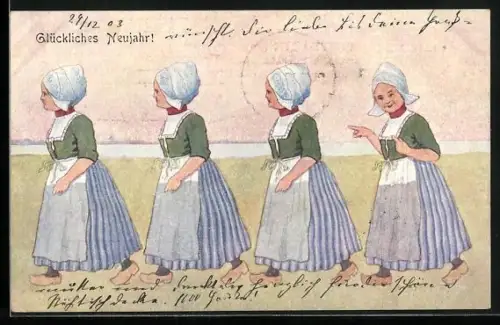 Künstler-AK Brüder Kohn (B.K.W.I) Nr. 648-9: Bauernmädchen