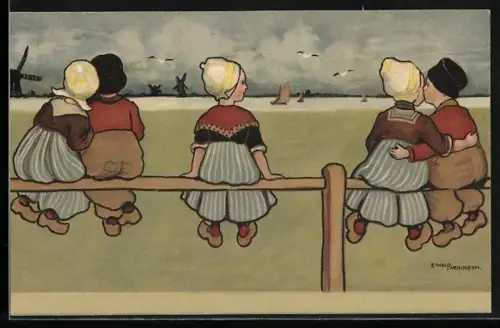 Künstler-AK Ethel Parkinson: Niederländische Kinder