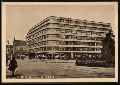 AK Breslau, Wertheim-Kaufhaus am Tauentzienplatz, Bauhaus
