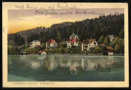 AK Seeboden /Kärnten, Schattenseite mit See