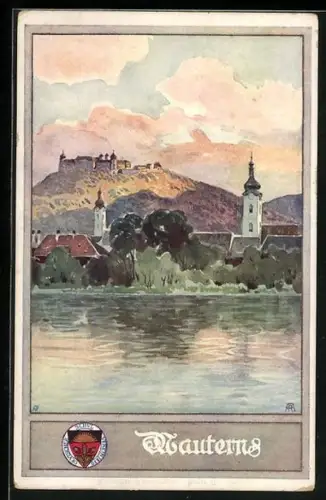 AK Deutscher Schulverein NR 178: Mautern, Ansicht über den Fluss