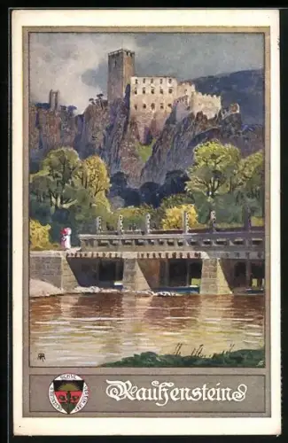 AK Deutscher Schulverein NR: 170, Rauhenstein mit Burg