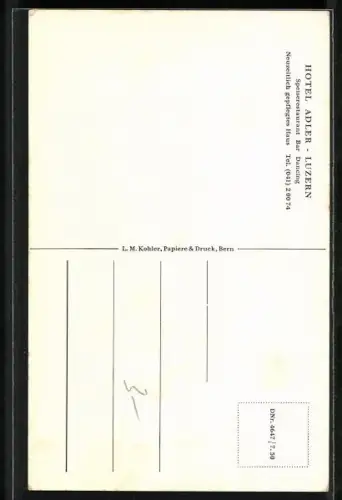 AK Luzern, Hotel Adler