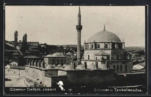 AK Schumen, Tombulmoschee aus der Vogelschau