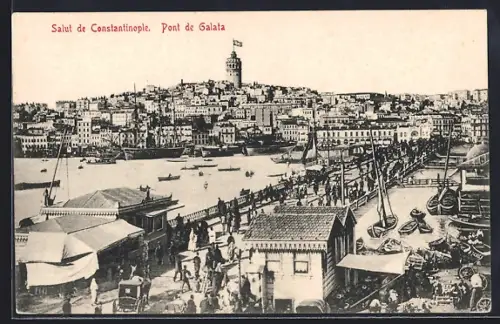 AK Constantinople, Pont de Galata