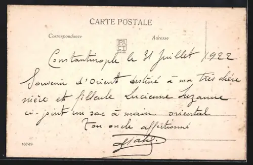 AK Constantinople, Vue de la Tour de Galata et de la Banque Imp. Ottomane