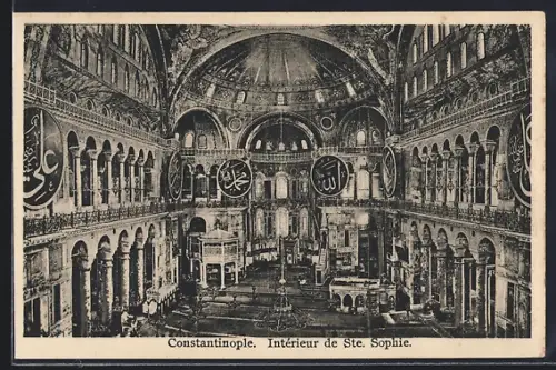 AK Constantinople, Interieur de Ste. Sophie