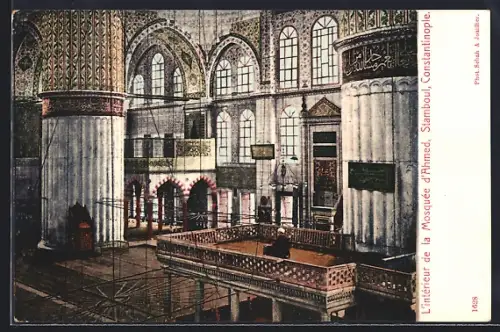 AK Constantinople, Mosquée d`Ahmed, L`interieur