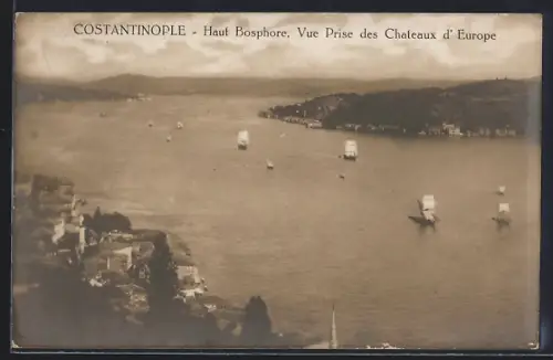 AK Constantinople, Haut Bosphore, Vue Prise des Chteaux d`Europe