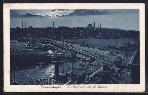 AK Constantinople, Le Pont du cote de Galata