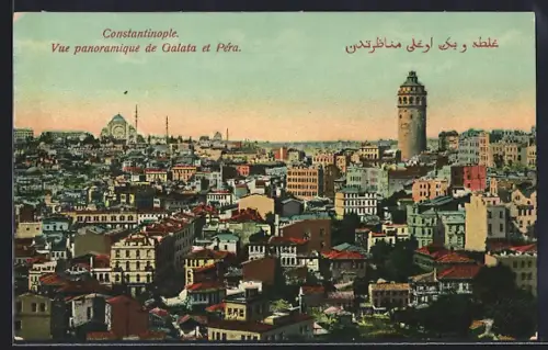 AK Constantinople, Vue panoramique de Galata et Pera