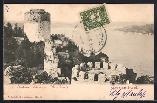AK Constantinople, Chateau d`Europe, Bosphore