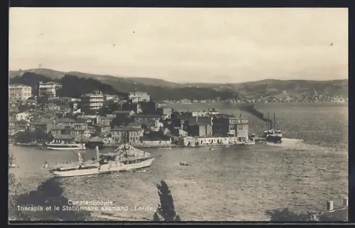 AK Constantinople, Therapia et le Stationnaire allemand Loreley