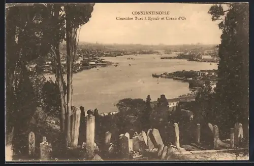 AK Constantinople, Cimetière Turc et Corne d`Or