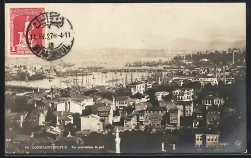 AK Constantinople, Vue panoramique du port