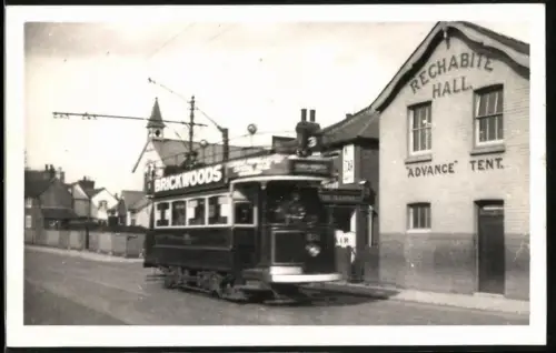 Fotografie englische Strassenbahn Southampton Knifeboard at East End