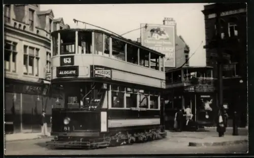 Fotografie englische Strassenbahn der West Ham Corp. Tramways, No 81