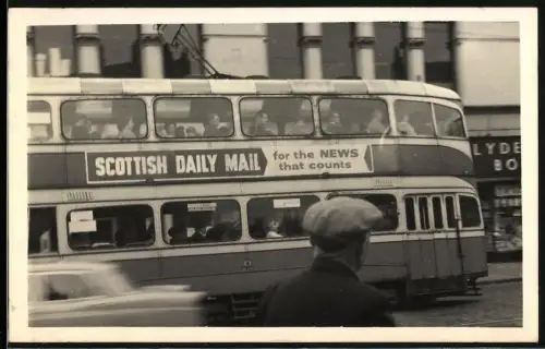 Fotografie schottische Strassenbahn at Argyle St. Galsgow
