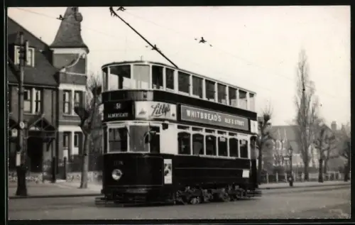 Fotografie englische Strassenbahn M.E.T. Class CI on Mountain & Gibson trucks