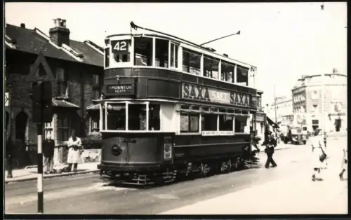 Fotografie englische Strassenbahn L.C.C. Tram of the E I class