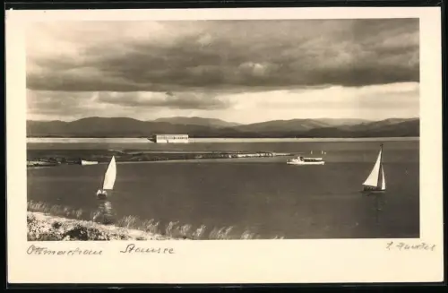 Fotografie Ansicht Ottmachau, Blick auf den Stausee, Jezioro Otmuchowskie