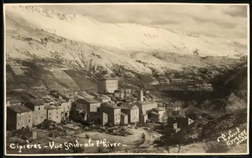 Fotografie Ansicht Cipières, vue Generale l`hiver, Gesamtansicht
