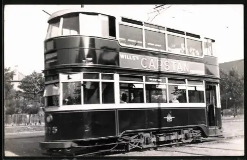 Fotografie A. K. Terry, englische Strassenbahn der Leeds Corp.