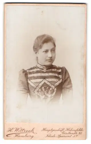 Fotografie H. Wittrock, Hamburg, Güntherstr. 73, Porträt einer Dame