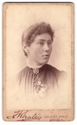 Fotografie J. Whaley, Lincoln, High Street 282, Porträt einer Dame
