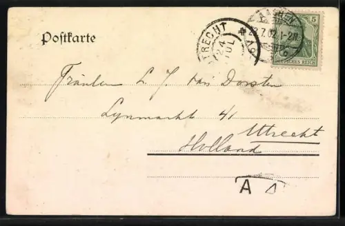 AK Aachen, Blick zum Rathaus