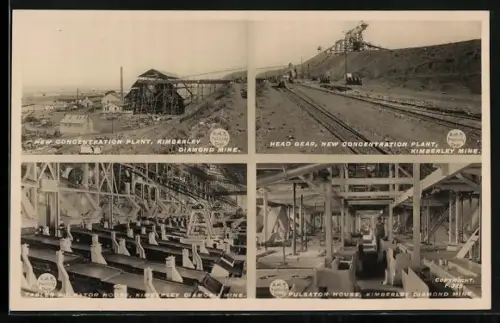 AK Kimberley, New Concentration Plant, Diamond Mine, Tables Pulsator House, Head Gear