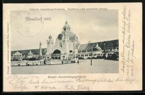 AK Düsseldorf, Ausstellung 1902, Haupt-Ausstellungsgebäude