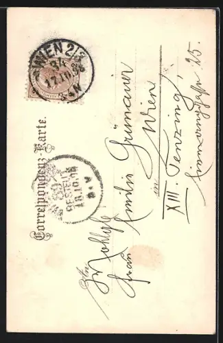 Lithographie Wien, Hofburg, Schweizertor in der Kaiserlichen Burg, Inneres Tor