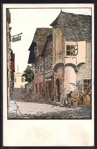 Künstler-AK Wels, Johannisgasse