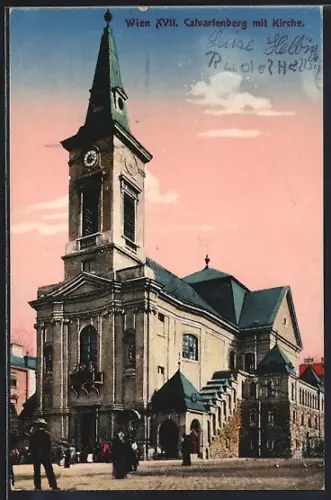 AK Wien, Calvarenberg mit Kirche